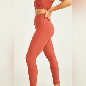 Booty By Brabants Croco Skin Leggings Terracotta Size XS